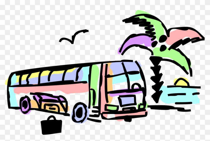 Vector Illustration Of Intercity Greyhound Passenger - Bus #1281886