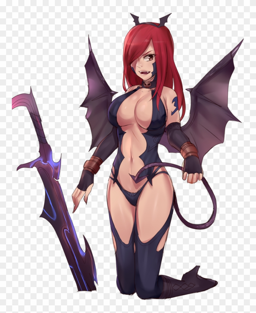 Erza Scarlet Demon Succubus Anime Animation - Fairy Tail Erza Succubus #1281899