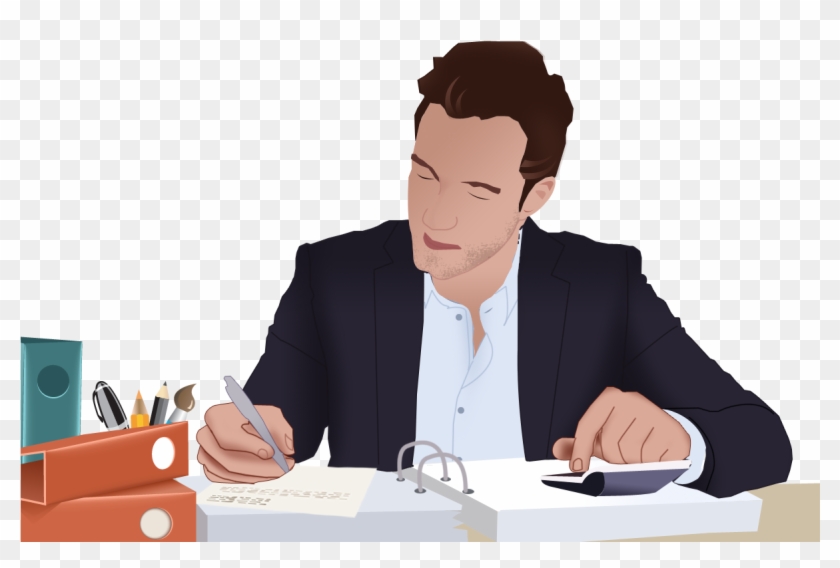 Business Man Vector Design - Man In Office Clipart #1281998