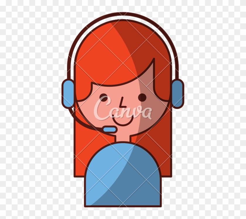 Call Center Agent Avatar - Vector Graphics #1282051