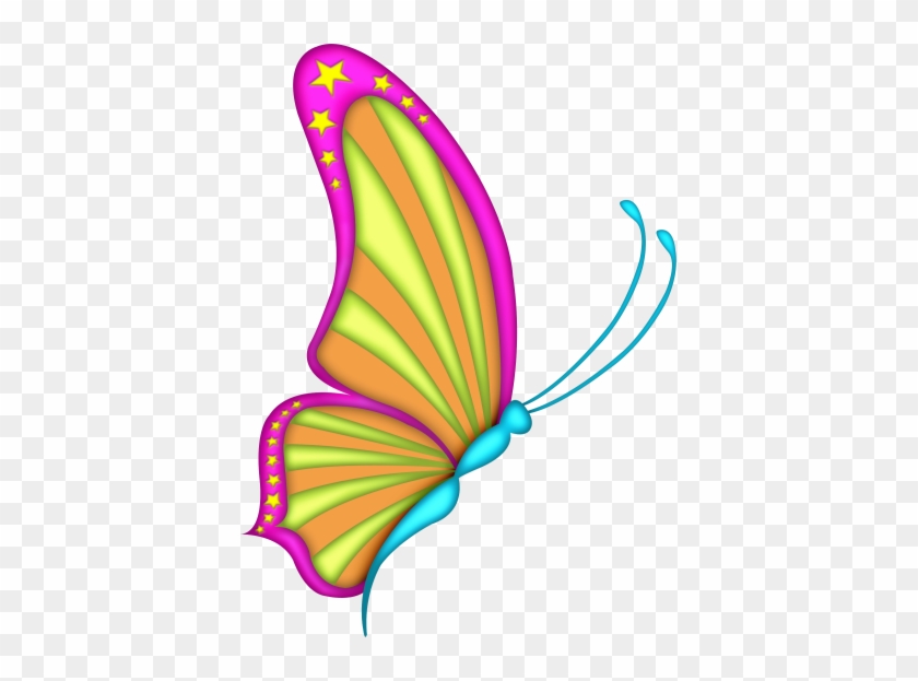 Rainbow Emo - Butterflies Clipart Rainbow Png Butterfly #1282178