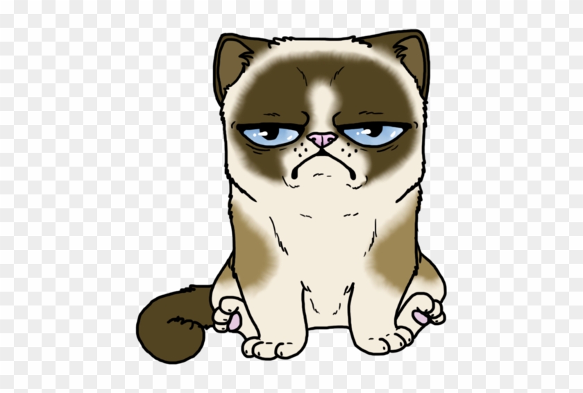 Grumpy Cat Coloured By Fudgethedog D5zh7u7 Free Free - Happy Birthday Coffee Lover #1282421