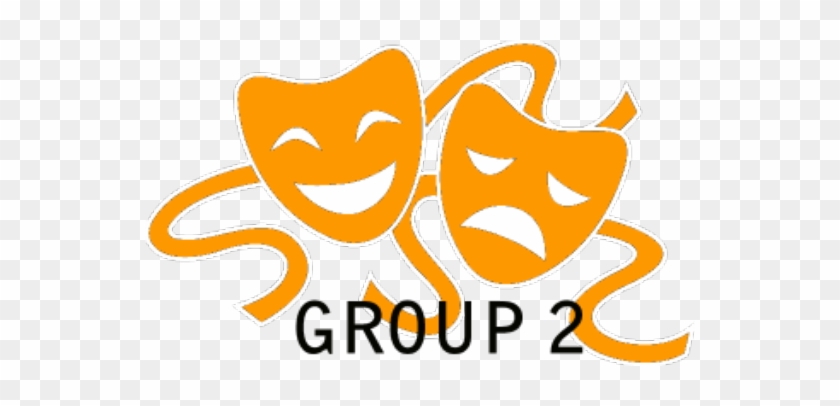 Village 1st Grade Reader's Theater Group 2 Orange D - Drama Masks Transparent Background #1282847