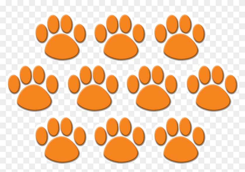 Tcr4649 Orange Paw Prints Accents Image - Orange Paw Prints #1282913