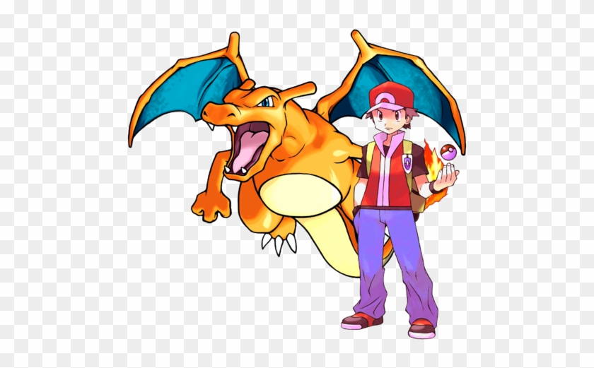 Red And Charizard Render - Red Pokemon Render #1282955