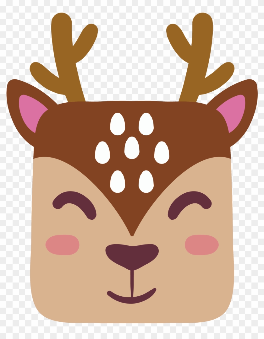 Cute Reindeer Avatar - Deer Head Png Cute Cartoon #1283012