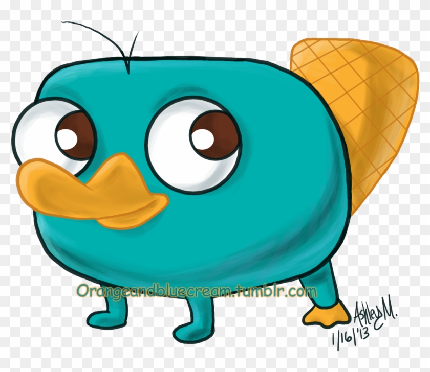 Baby Perry The Platypus By Orangebluecream On Deviantart - Cute Platypus  Cartoon - Free Transparent PNG Clipart Images Download