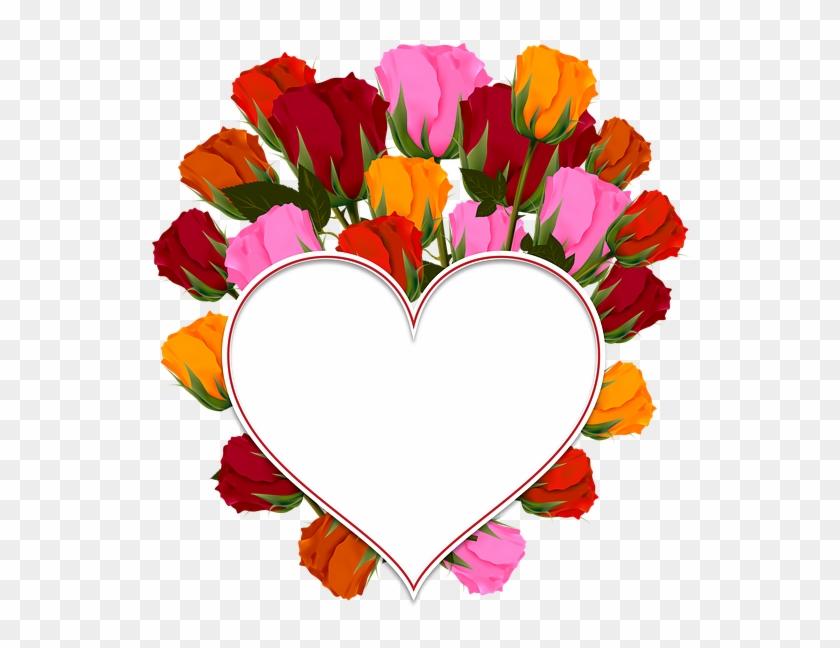 Rose, Heart, Bouquet, Flowers, Postcard, Congratulation - Valentines Canvas Lunch Tote #1283334