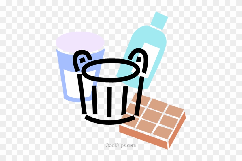 Pail With Cleaning Supplies Royalty Free Vector Clip - Material De Limpeza Vetor Png #1283339