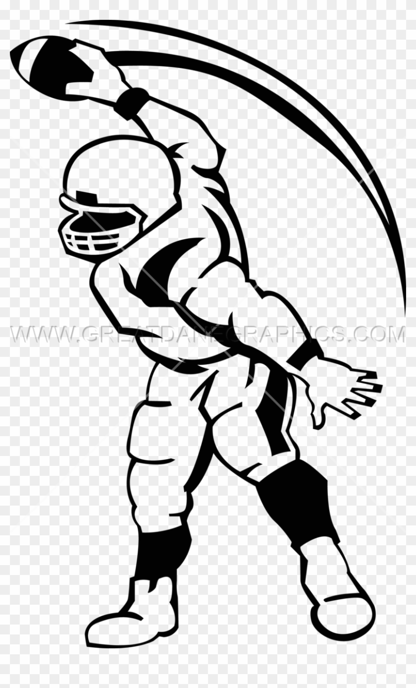 Football Player Art - Football Touchdown Clipart #1283349