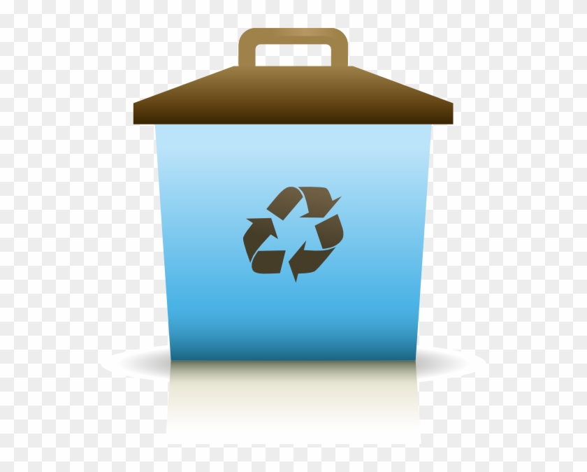 How To Set Use Blue Recycling Container Svg Vector - Trash Icon #1283656