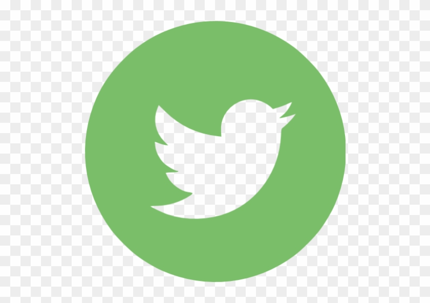 Facebook Logo Twiter Icon - Twitter Icon Circle Green #1283769