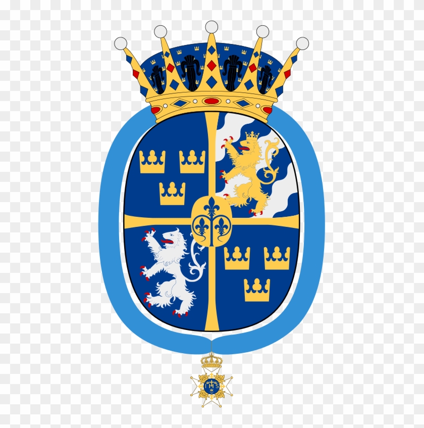 Prinsessan Lilian Vapen Med Serafimerkors - Coat Of Arms Of Victoria #1283832