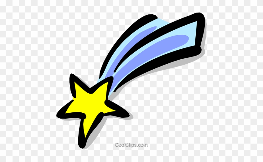 Shooting Star Royalty Free Vector Clip Art Illustration - Falling Star Clip Art #1283854