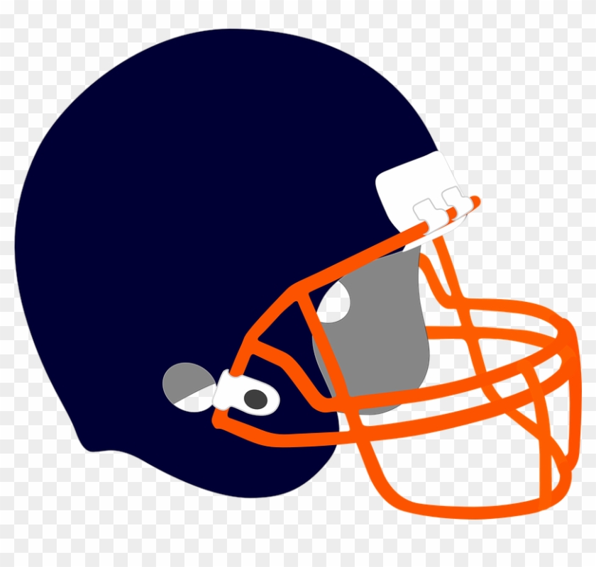 Collection Of Huskers Cliparts - Blue And Orange Football Helmet #1284019