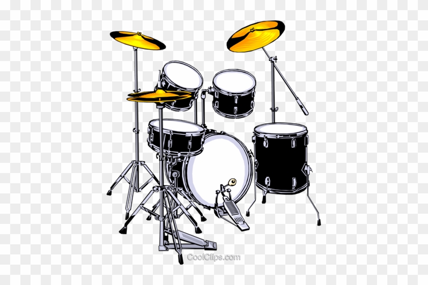 Drum Set Royalty Free Vector Clip Art Illustration - Allergic To Silence Drummer Rectangle Magnet #1284113