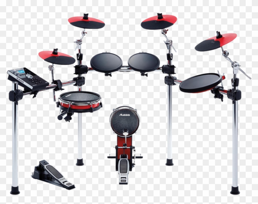 This Nine-piece Electronic Drum Kit Features An Exclusive - Alesis Command X 9-piece Electronic Drum Kit #1284124