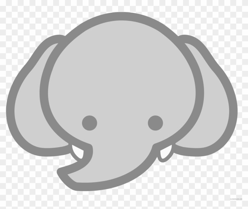 Grey Elephant Animal Free Black White Clipart Images - Cute Elephant Shower Curtain #1284211