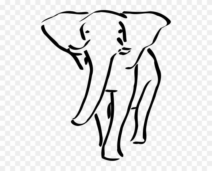 Elephant Png Clip Arts - Elephant Outline Embroidery Design #1284233