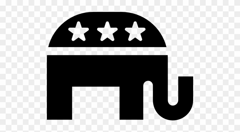 Elephant Republican Symbol Free Icon - Republican Symbol Black And White #1284237