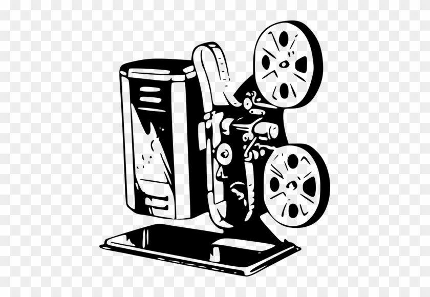 Movie Projector Public Domain Vectors - Projetor De Cinema Png #1284414