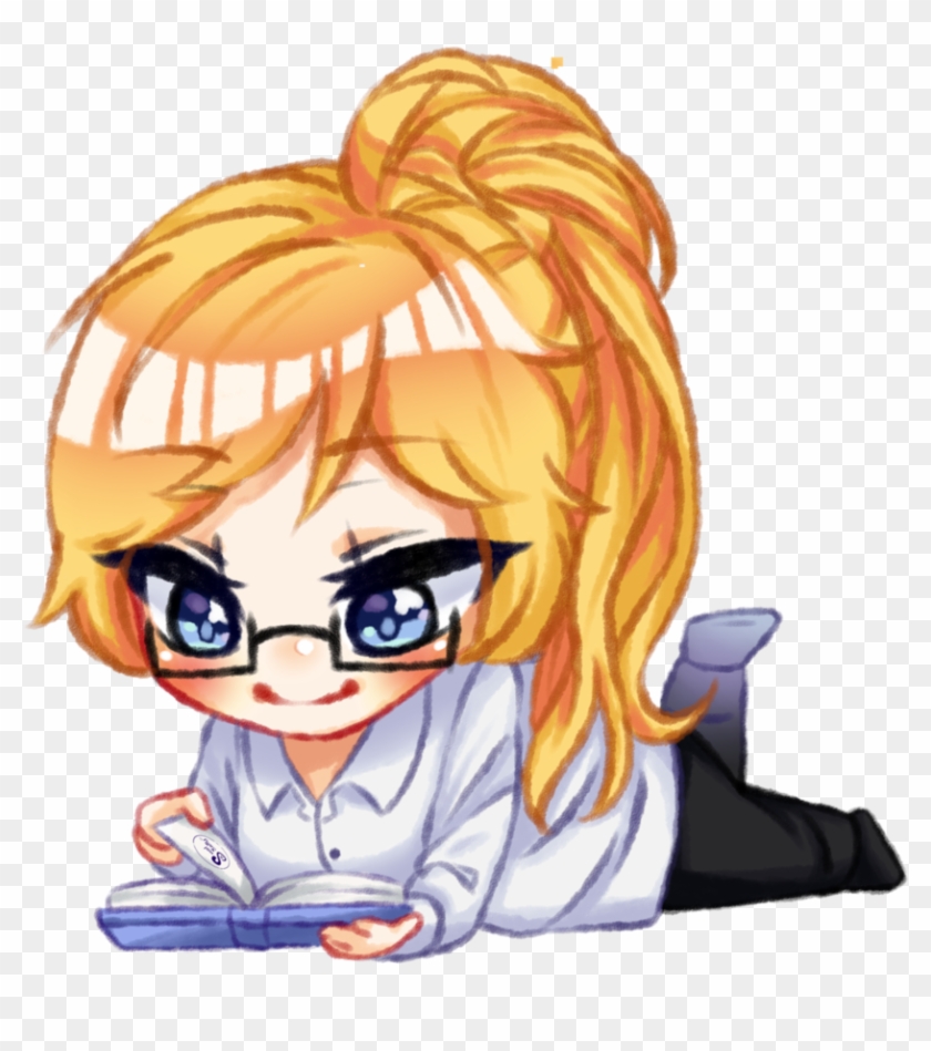 Bookworm Girl By Smolsalty - Cartoon #1284503