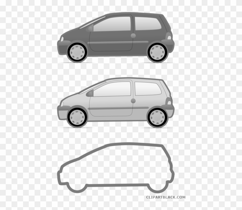 Car Quality Transportation Free Black White Clipart - Renault Twingo #1284525