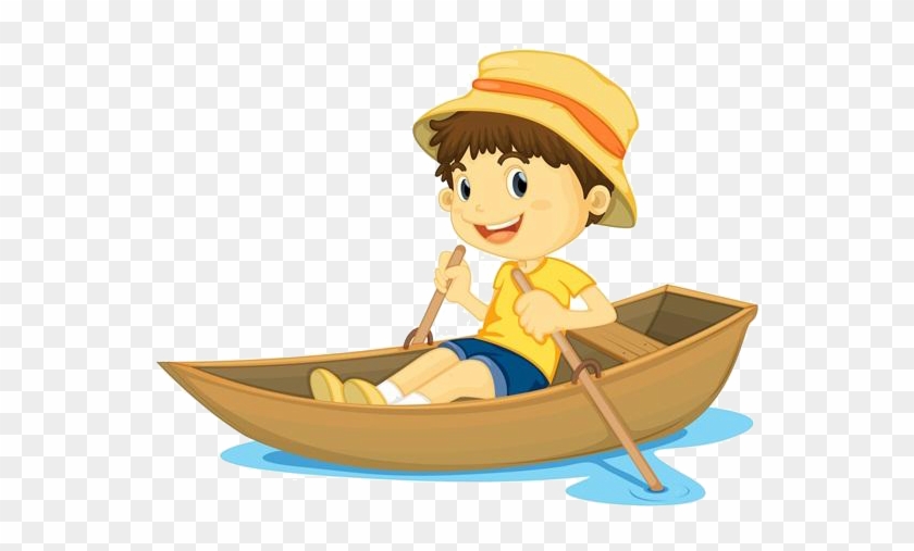 Row, Row, Row Your Boat Rowing Childrens Song Clip - Row A Boat Cartoon #1284533