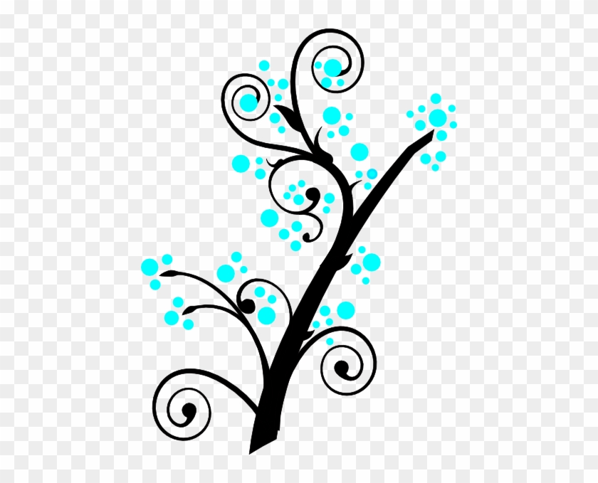 Blue Tree Branch Svg Clip Arts 444 X 599 Px - Dream It Believe It Achieve #1284579