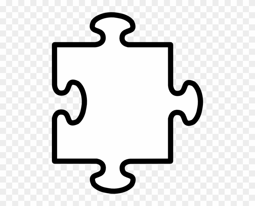 Puzzle Clipart Black And White - Draw A Puzzle Piece #1284867