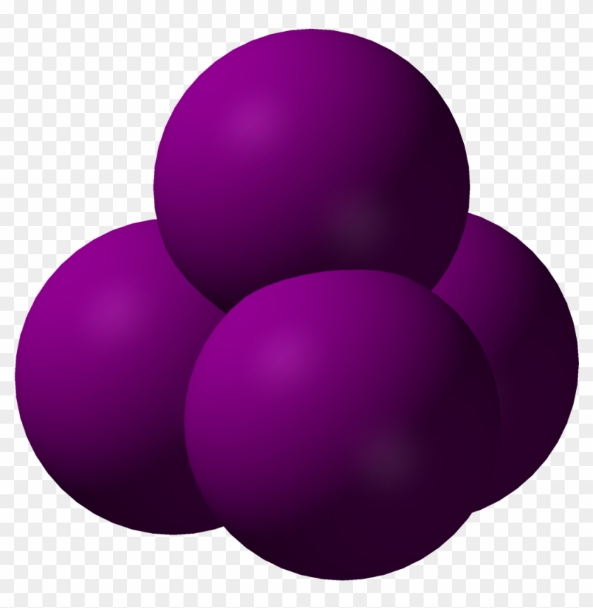 Carbon Tetraiodide 3d Vdw - Molecule In Titanium #1285093