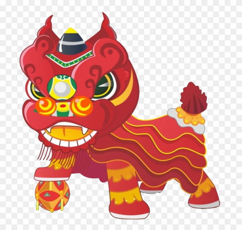 China Lion Dance Cartoon - New Year Chinese Lion #1285147