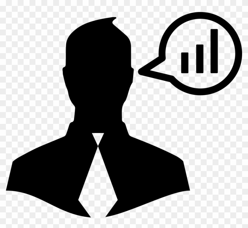 Businessman Talking About Data Analysis Comments - Business Man Icon #1285296