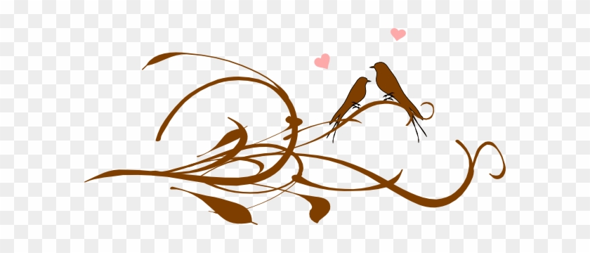 How To Set Use Love Birds On A Brown Branch Icon Png - Line Bird Art #1285324