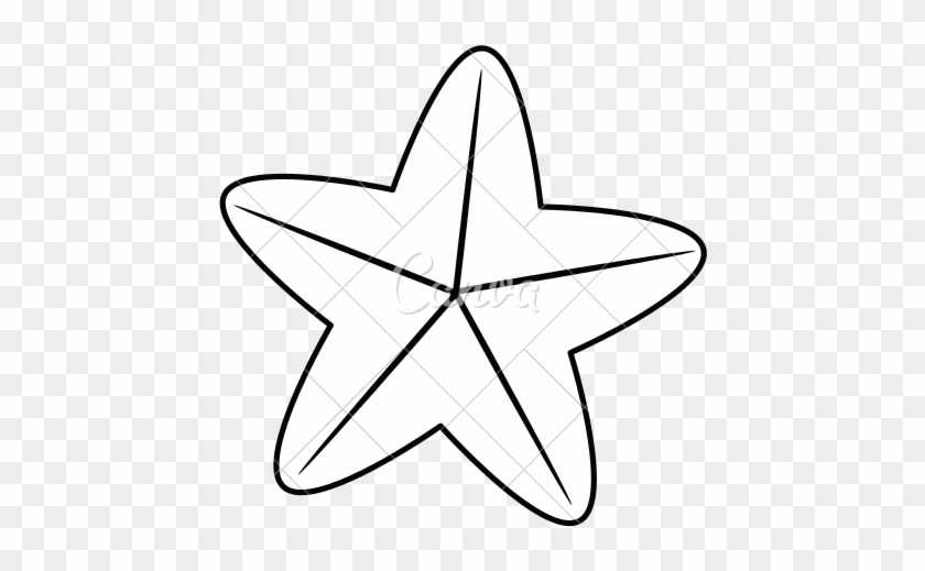 Sea Star Or Starfish Icon Image - Line Art #1285399
