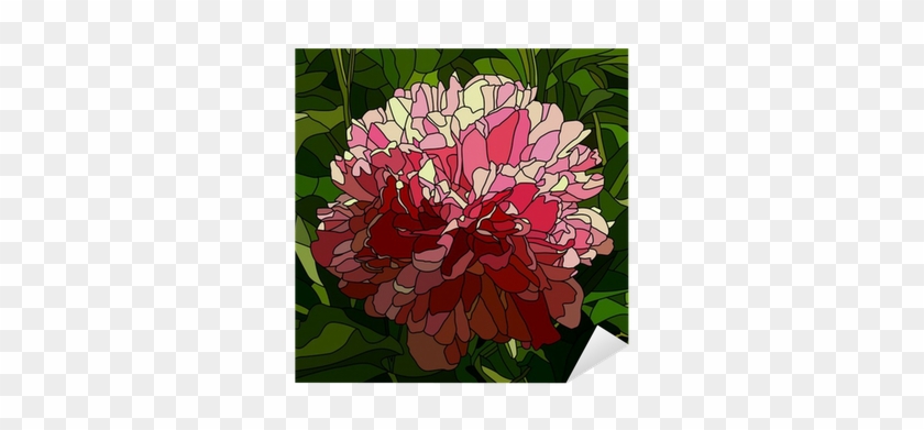 Vector Illustration Of Flower Peony - Chrysanths #1285488