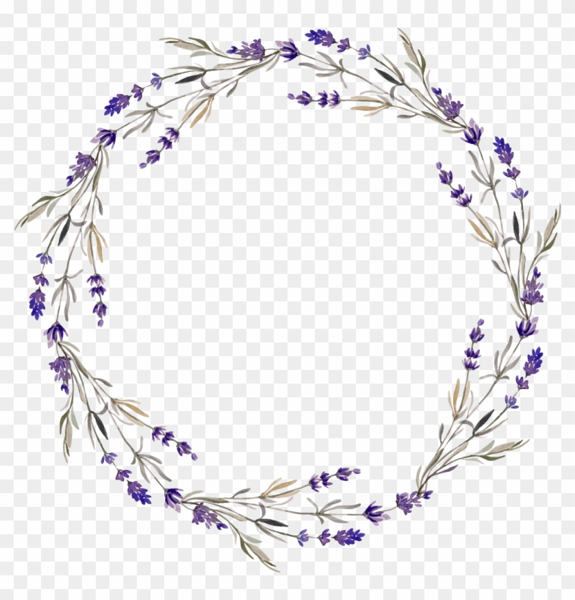 Wreath Lavender Flower Clip Art - Lavender Flower Clip Art #1285514