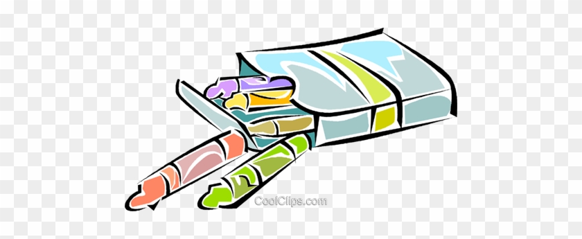 Crayons Royalty Free Vector Clip Art Illustration - Crayons Royalty Free Vector Clip Art Illustration #1285610