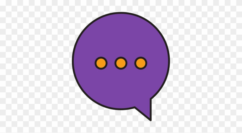 Speech Bubble Design Icon - Circle #1286002