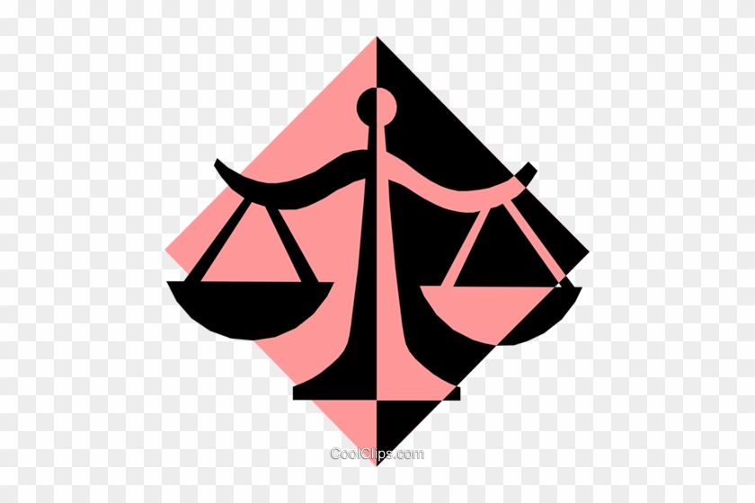 Scales Of Justice Royalty Free Vector Clip Art Illustration - Scales Of Justice Clip Art #1286055
