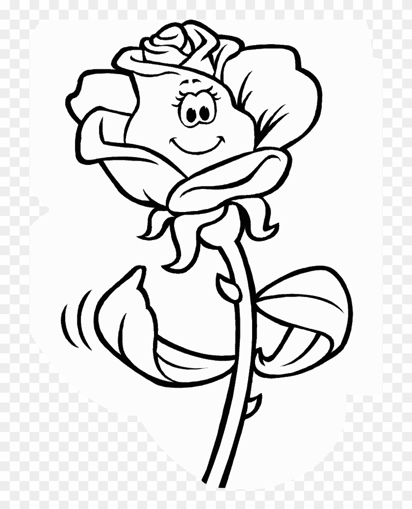 Flower Coloring Pages - Cartoon Flowers #1286067