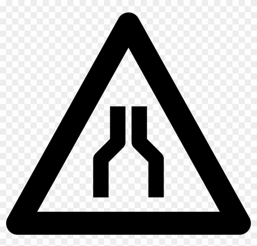 Narrow Road Sign Comments - Traffic Signal Of U Turn #1286102