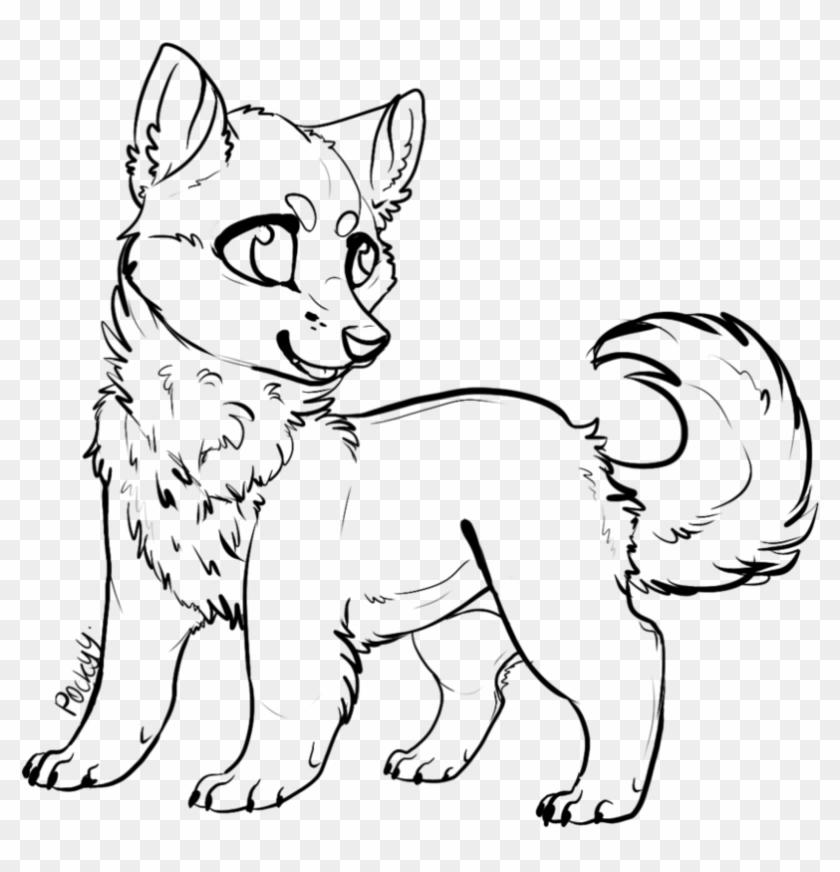 Husky Lineart[free To Use] By P0ckyy On Deviantart - Husky Lineart #1286127