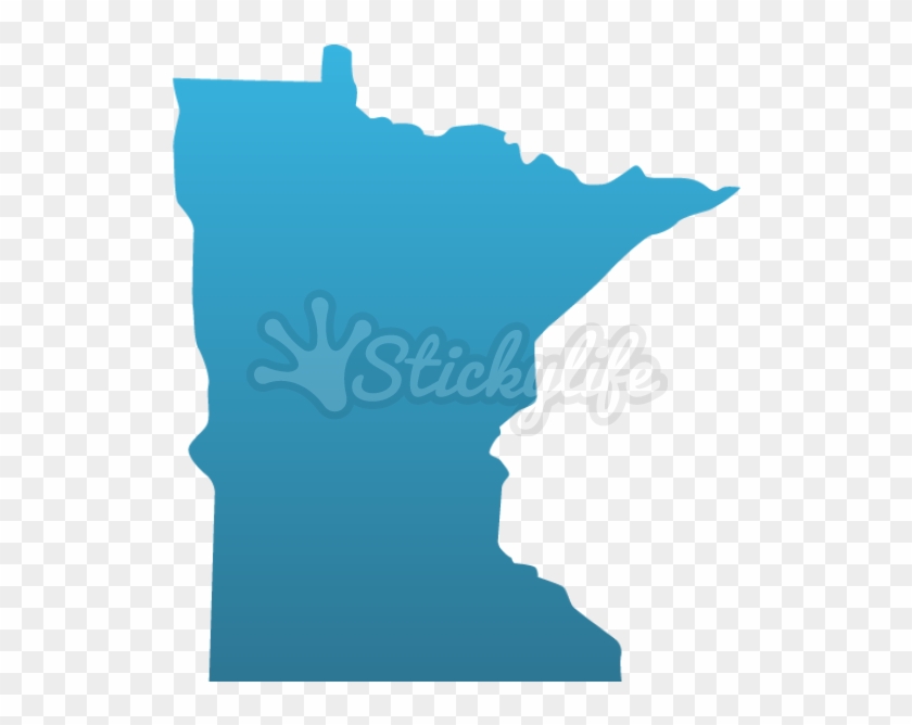 Minnesota Decals - Minnesota State Outline Black #1286383