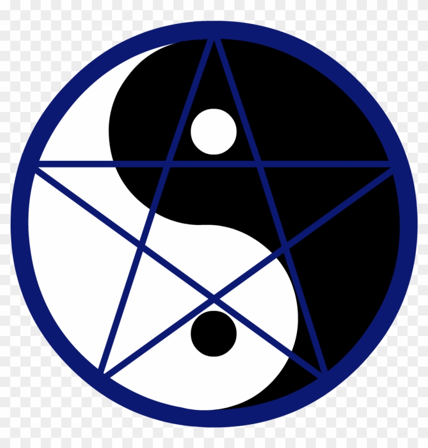 Ying Yang Pentagram By Bobfleadip - Star With Circle Around #1286467