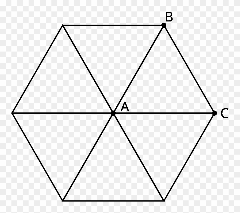 Six Identical Equilateral Triangles Are Drawn Such - Triangle #1286606