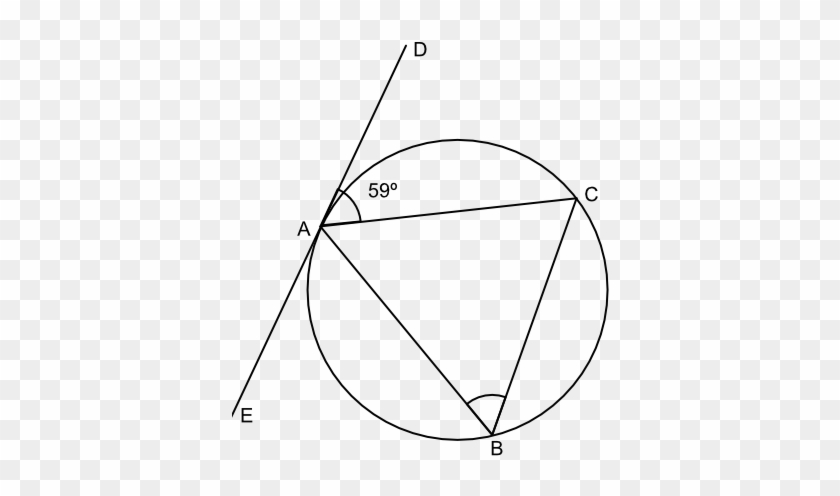 Ed Is A Tangent To A Circle, Touching At Point A - Line Art #1286607