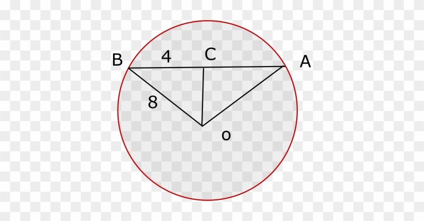 In Triangle Cob Sin Cob = 4/8 = 1/2 - Circle #1286668
