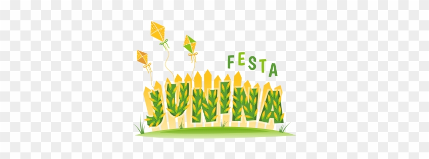 A Inscrição Festa Junina Decorada Com Milho, Festa, - Festa Junina Png #1286749