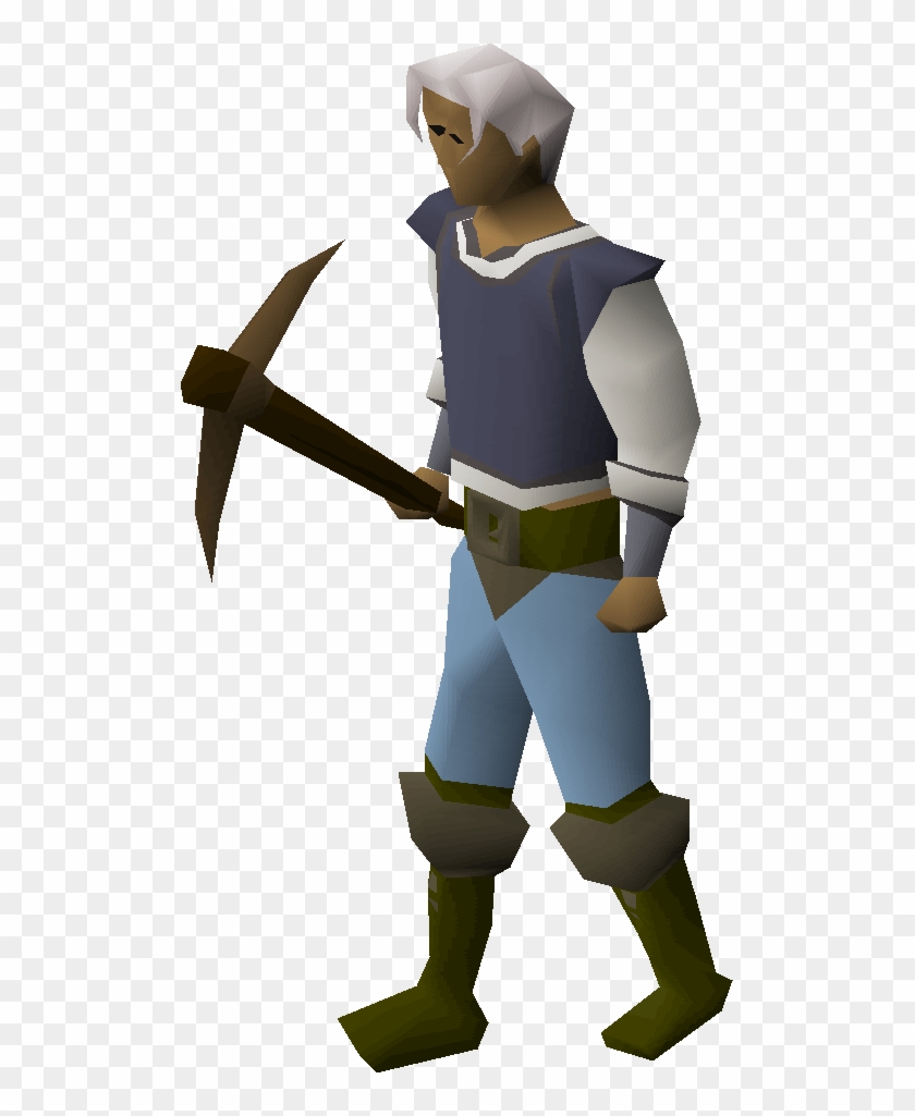 A Player Wielding A Bronze Pickaxe - Bronze Pickaxe Runescape #1286803